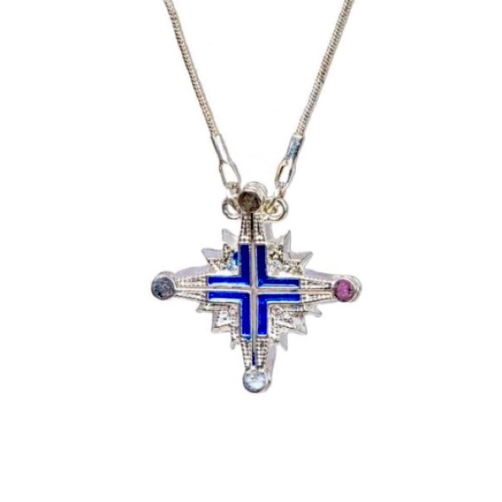 Sterling 925 Silver Star of Bethlehem Pendant With 20” Chain Necklace